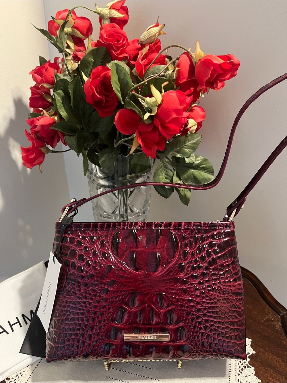 NWT Brahmin Lorelei Cherry Lacquer Melbourne.